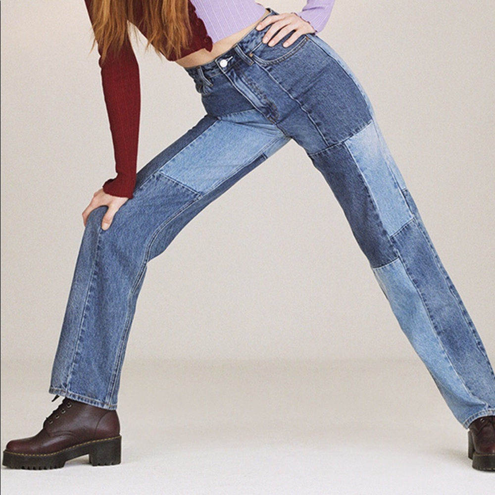 Pac Sun Patchwork Jeans. - image 1